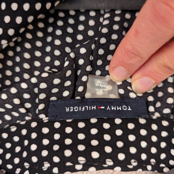 Tommy Hilfiger New Black and White Spotted Baby Doll Dress - Picture 4 of 4